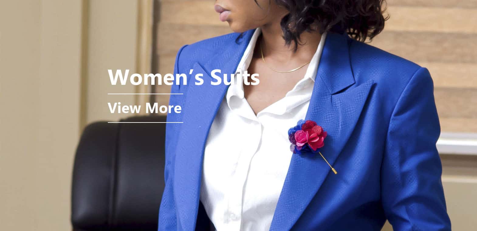 Bespoke women's suits by Ghanaian tailor Adjei Anang