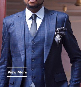 men's three-piece suit by Ghanaian tailor Adjei Anang