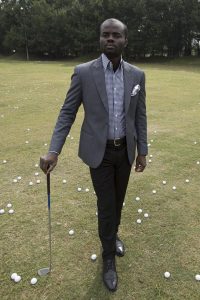 tailor-made suit by Ghanaian tailor Adjei Anang