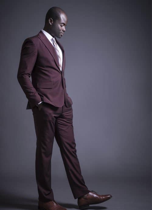 bespoke suit by Ghanaian tailor Adjei Anang