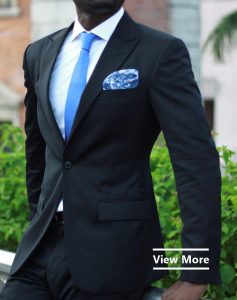 Bespoke men's suits by Ghanaian tailor Adjei Anang