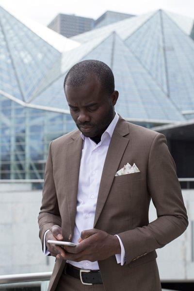 Tailor-made suit by Ghanaian tailor Adjei Anang